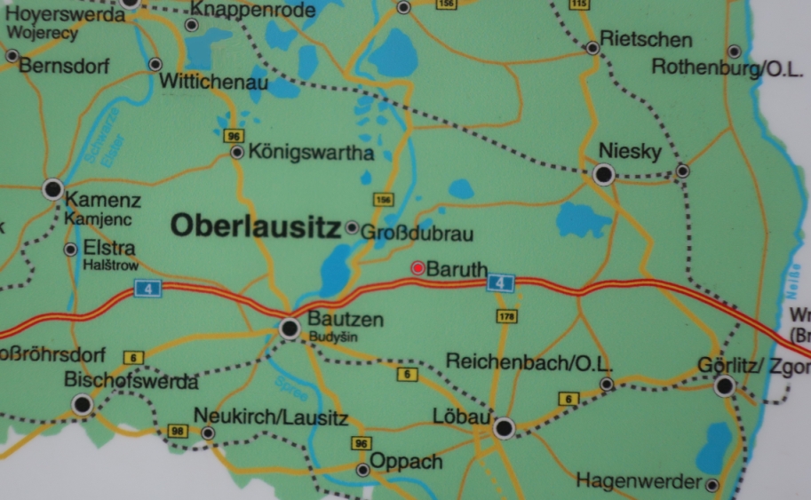 Landkarte der Baruther Umgebung